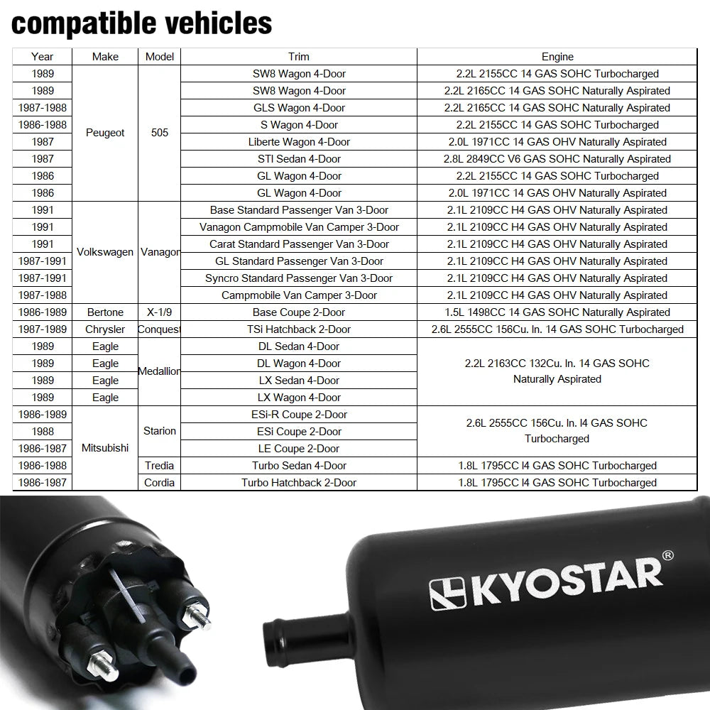 Universal Inline High Pressure Fuel Pump Installation Kit with Bracket, AN6 Adaptors