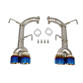 Subaru WRX / WRX STI 2015-2021 Stainless Axle-Back Muffler Delete Exhaust with Blue Burnt Quad Tips