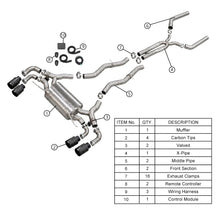 Load image into Gallery viewer, BMW M5 F90 2018-2023 S63 4.4T Twin-Turbo V8 1.5 mm Stainless Steel 4-Tip Valved Sport Catback Exhaust