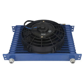 Universal 15 Row AN10 Aluminium Oil Cooler Kit with 8 Inch Slim Electric Fan