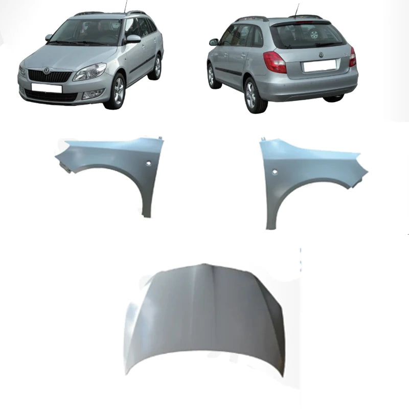 Skoda Roomster 2006–2015 Front Fender LH / RH and Bonnet 5J0821021 5J0821022 5J0823031
