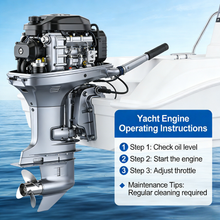Load image into Gallery viewer, 15HP Outboard Motor | Superior Thrust &amp; Precise Control | Perfect for Yachts, Speedboats &amp; Fishing Vessels