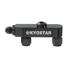Load image into Gallery viewer, Universal Aluminium Dual Inline Fuel Pump Rail / Manifold with AN8 Fitting, Black