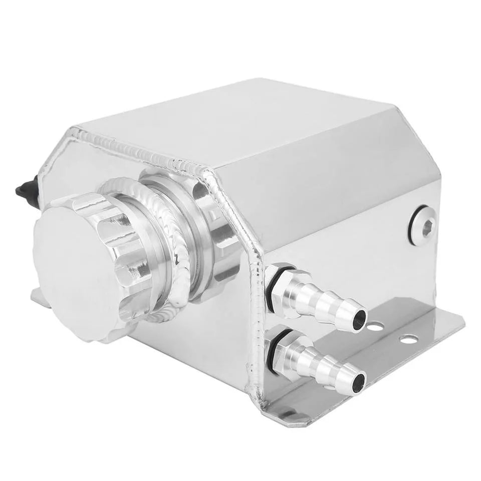 Universal 1 Litre Anodised Aluminium Engine Oil Catch Tank, ORB-6 Thread, 12 mm Ports
