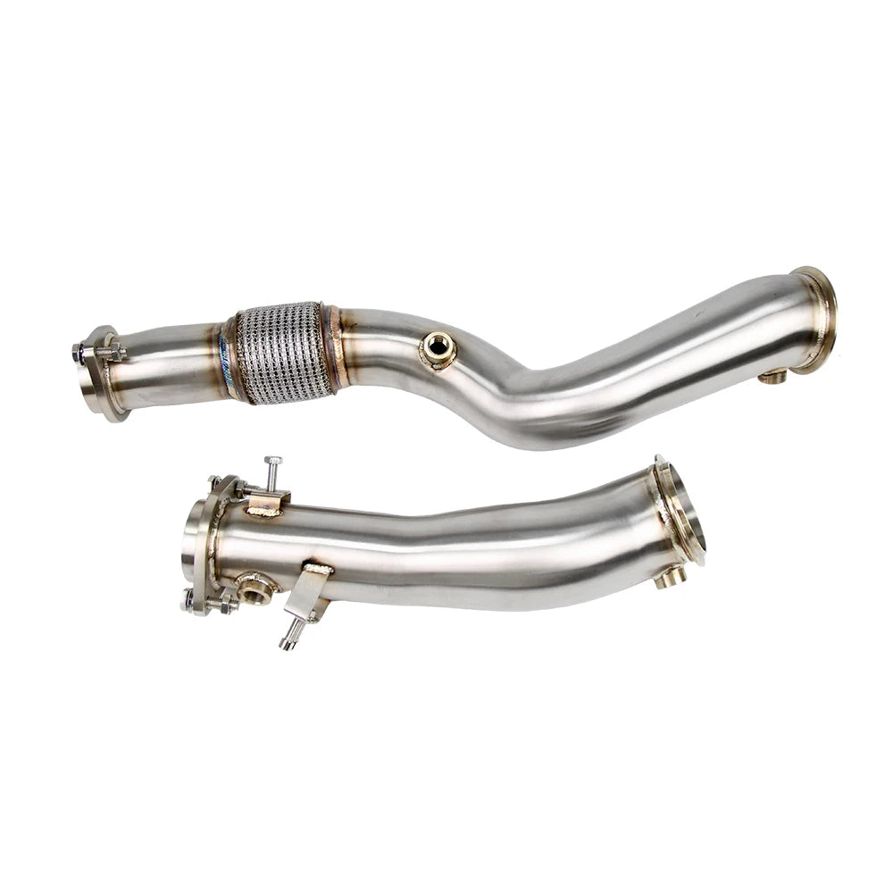 BMW M3 G80 G81 / M4 G82 G83 2021+ S58 3.0T One-Piece Stainless Steel Catless Downpipes