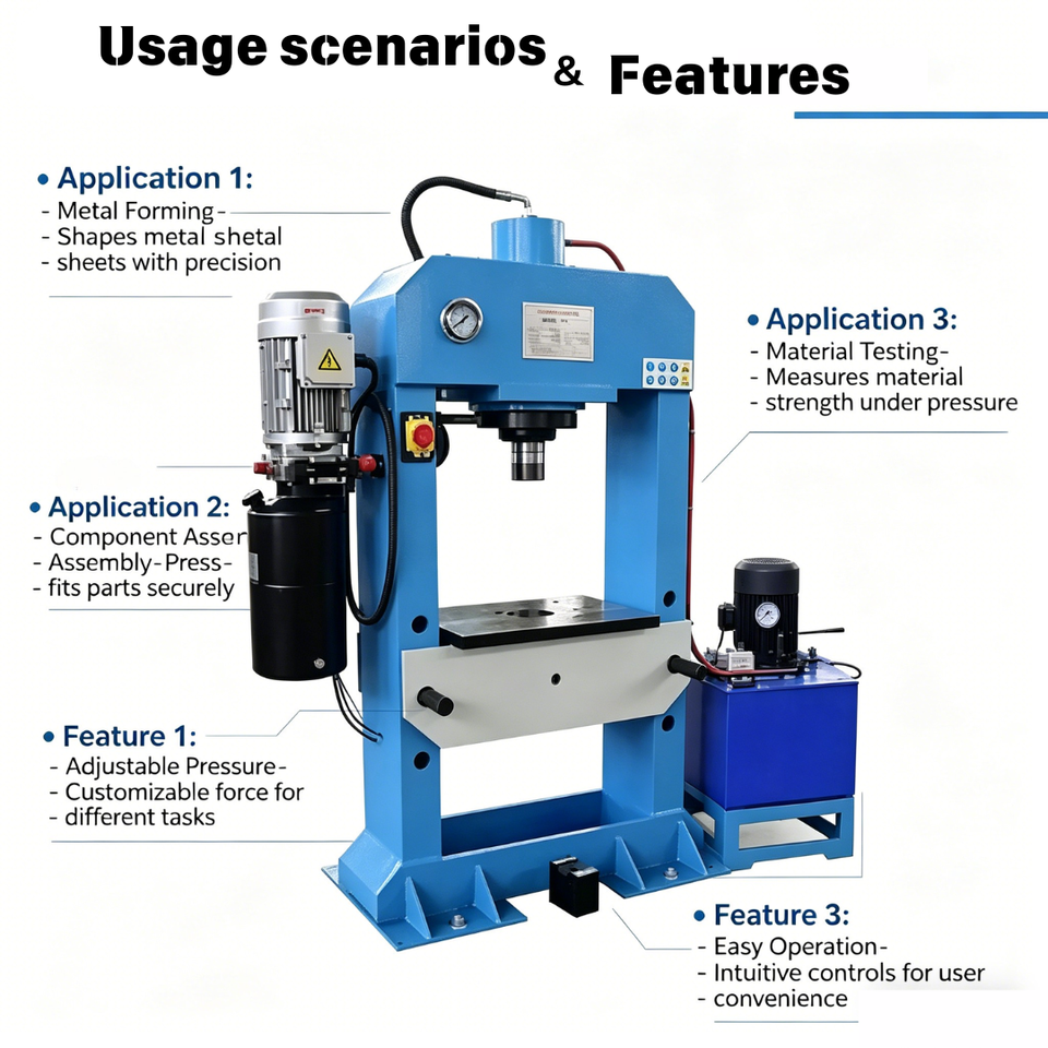 Efficient Servo Hydraulic Press with Precise Speed Control, Widely Used in Electronics Hardware Kitchenware Shaping to Save Cost