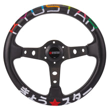 Load image into Gallery viewer, Universal 350mm 14 inch Stitched Leather Deep Dish Steering Wheel - Black, 83mm Dish