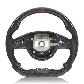 Mercedes-Benz W205 / AMG / GLS / CLA / GLE Real Carbon Fibre Perforated Sport Steering Wheel - Black