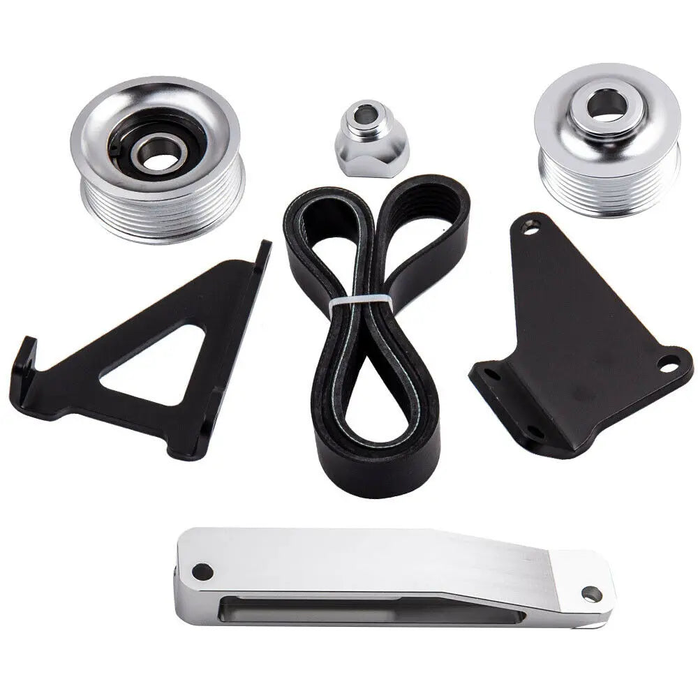 Honda K20 / K24 K-Series Swap A/C and Power Steering Eliminator Pulley Set - Dual Pulley