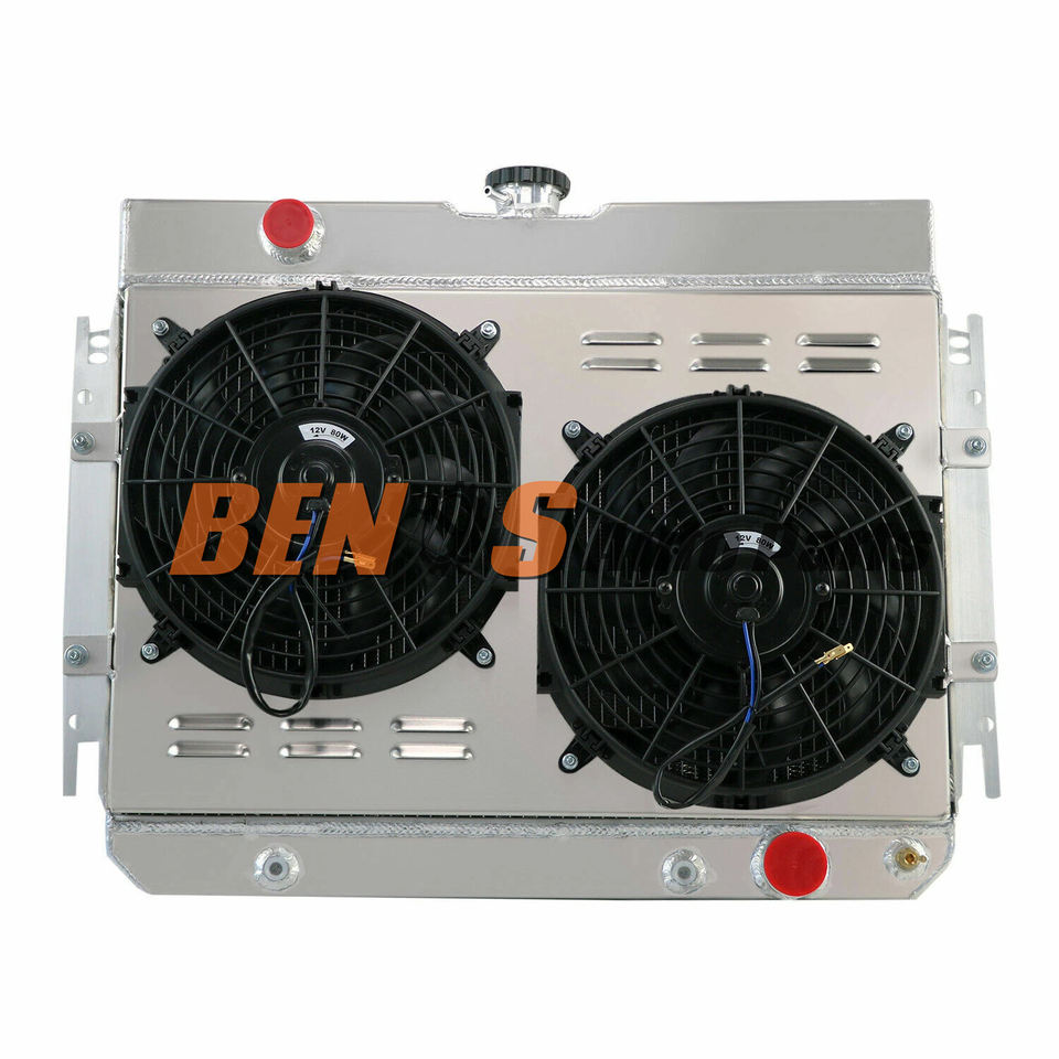 4-Row Radiator+Shroud Fan for 1963-1967 Chevrolet Impala/Bel Air/Chevelle Petrol