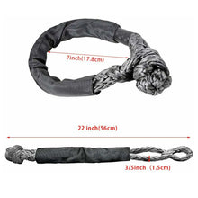 Load image into Gallery viewer, 1/2 inch Synthetic Soft Shackle Recovery Rope - Red