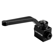 Load image into Gallery viewer, Black and Red Billet Aluminium 1/8 inch NPT Brake Line Lock Shut Off Valve