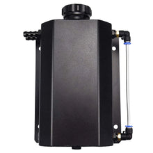 Load image into Gallery viewer, Universal 2 Litre Aluminium Coolant Overflow or Catch Tank with AN6 Bottom Port and 12mm Outlet