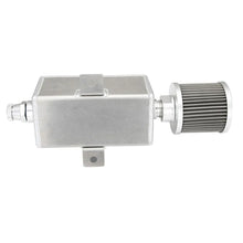 Load image into Gallery viewer, Universal 1 Litre 10AN TIG Welded Aluminium Oil Catch Tank with Breather Filter, Silver