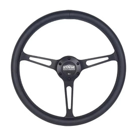 Universal 380 mm 15 inch Deep Dish Leather Steering Wheel