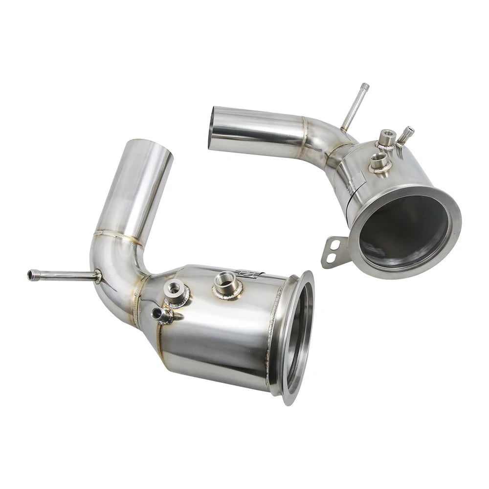 Porsche 992 911 Carrera Targa S 4 4S SS304 Race Downpipe Test Pipes - Mirror Polished