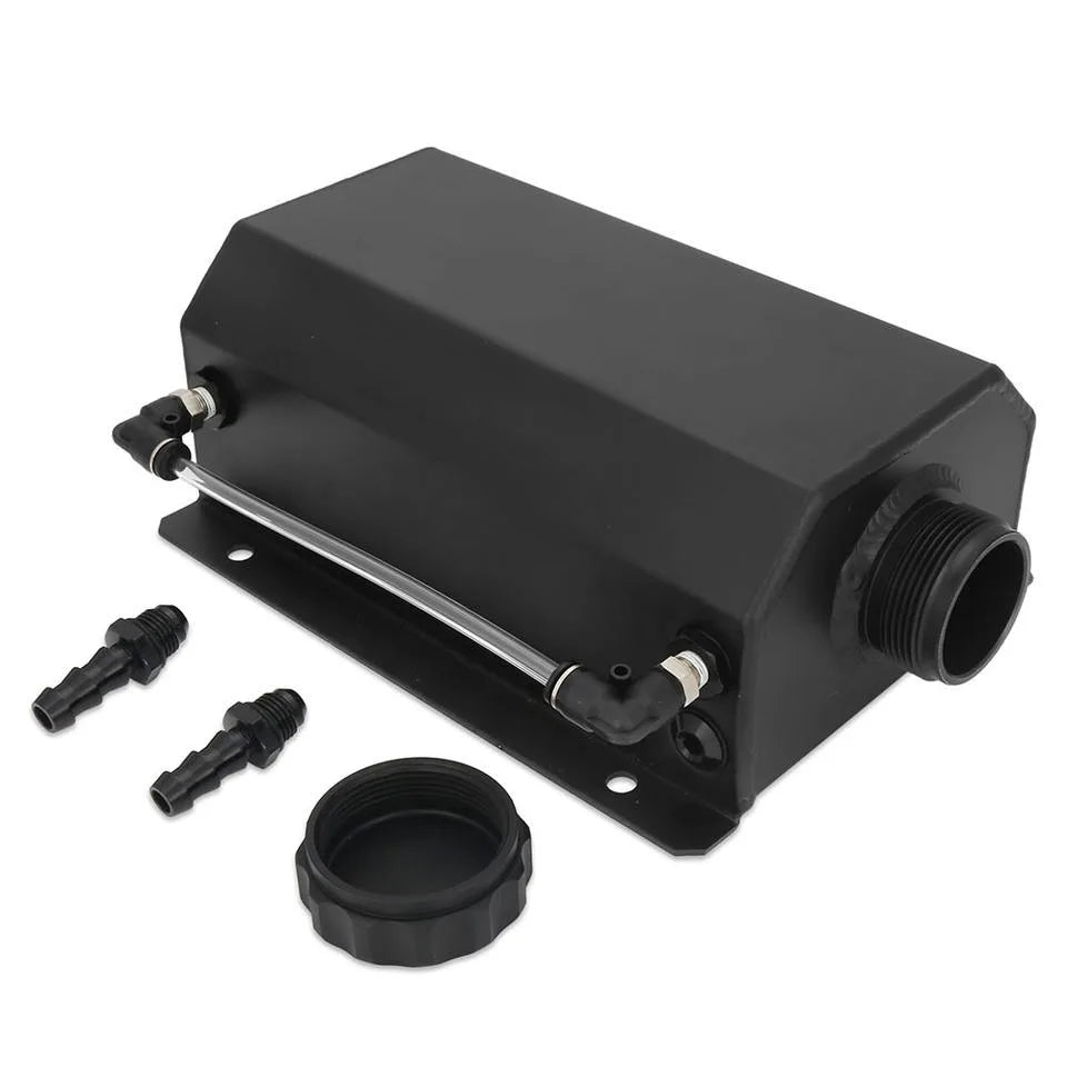 Universal 2 Litre AN10 Aluminium Oil Breather Catch Tank, 12 mm Ports