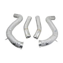 Load image into Gallery viewer, Mercedes-AMG C63 / C63 S W205 M177 4.0TT 3 inch Stainless Competition Downpipes with Heat Shield