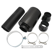 Load image into Gallery viewer, Universal 70mm Adjustable Carbon Fibre Cold Air Intake Extension Pipe with Air Filter