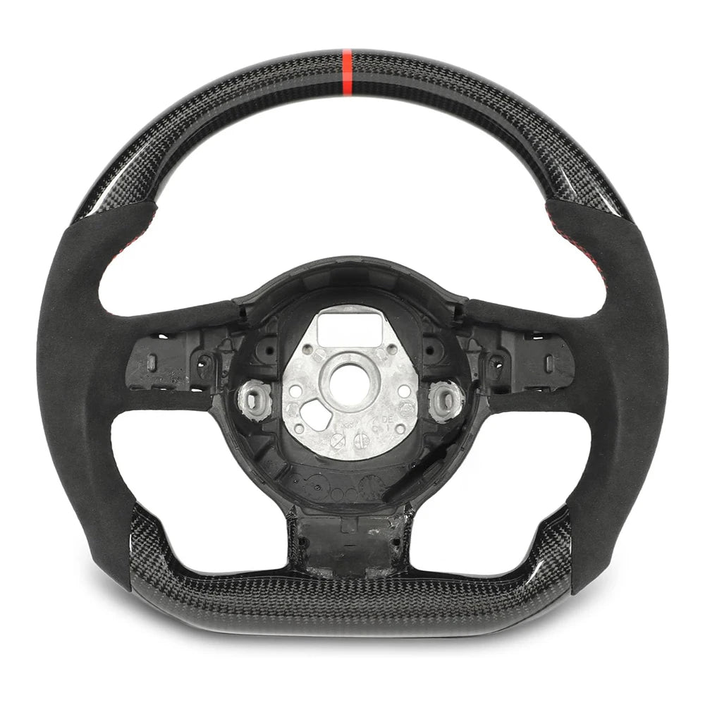 Audi R8 2010-2015 / TT / SQ5 2013-2017 Carbon Fibre Perforated Leather Flat-Bottom Steering Wheel
