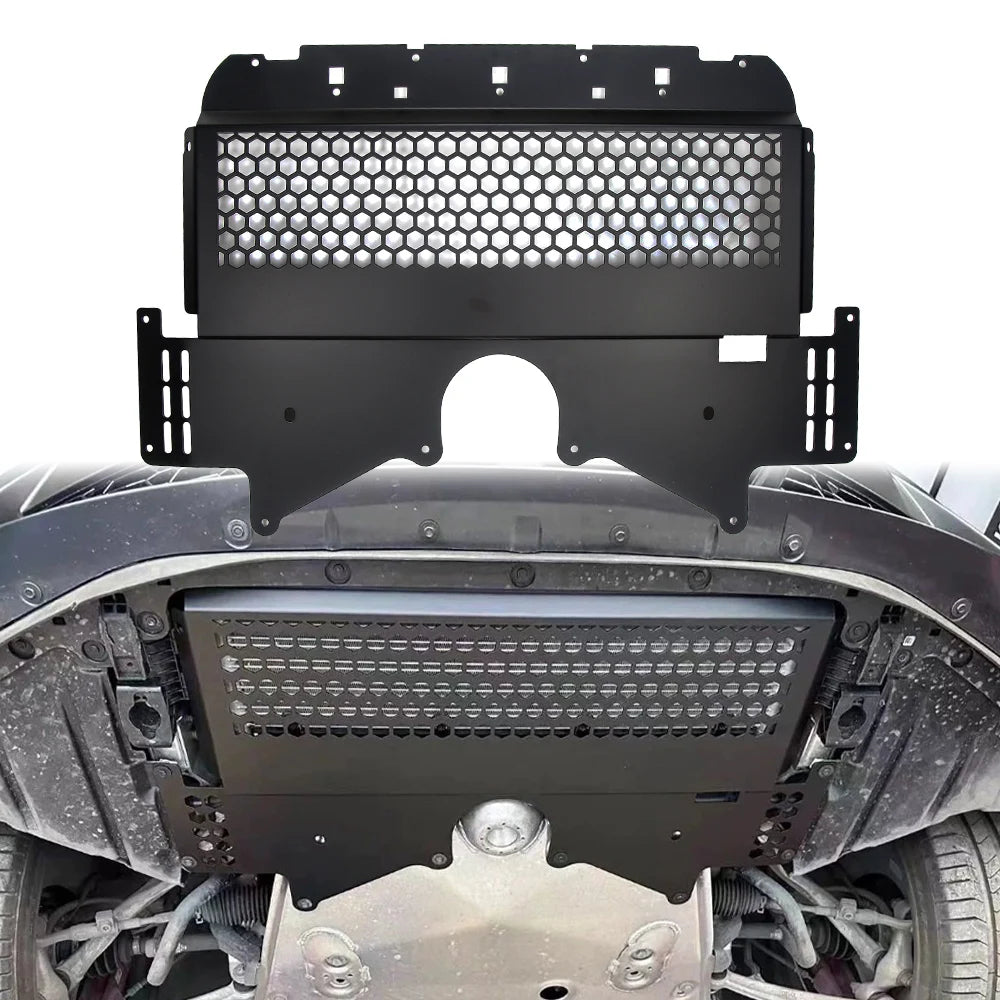 BMW G80 M3 G82 G83 M4 Aluminium Alloy Oil Cooler Skid Plate and Lower Engine Guard - Black 6mm