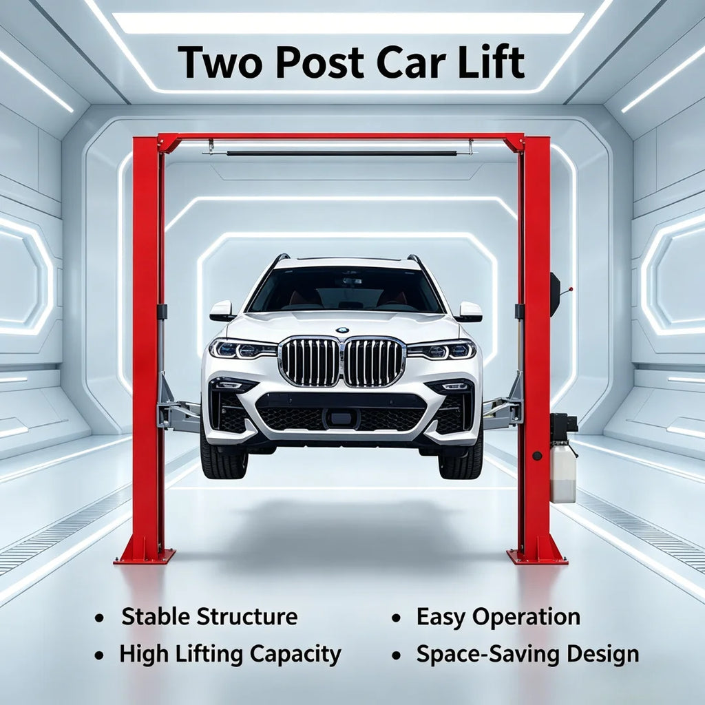 Durable Two Post Car Lift CE Certified Smooth Lifting Great for Vehicle Repair Parking and Daily Auto Maintenance