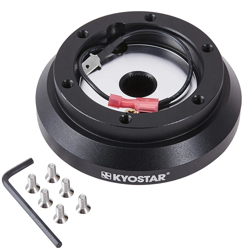 Mitsubishi / Subaru Aluminium Steering Wheel Hub Boss Kit - Black