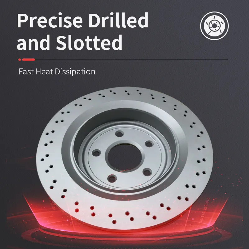 54079 YS4Z1125DB Drilled Brake Rotor Brake Disc for Ford Focus