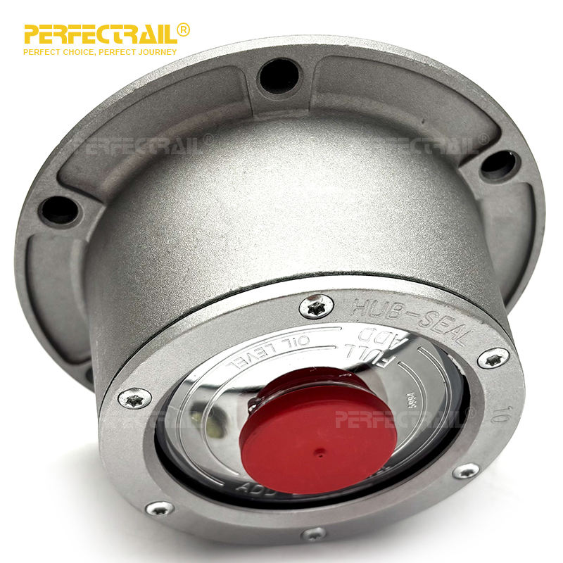 PERFECTRAIL 343-4009 Factory Trailer Parts 6 Hole Bolt-On Aluminum Wheel Hub Center Cap for Trailer Axles