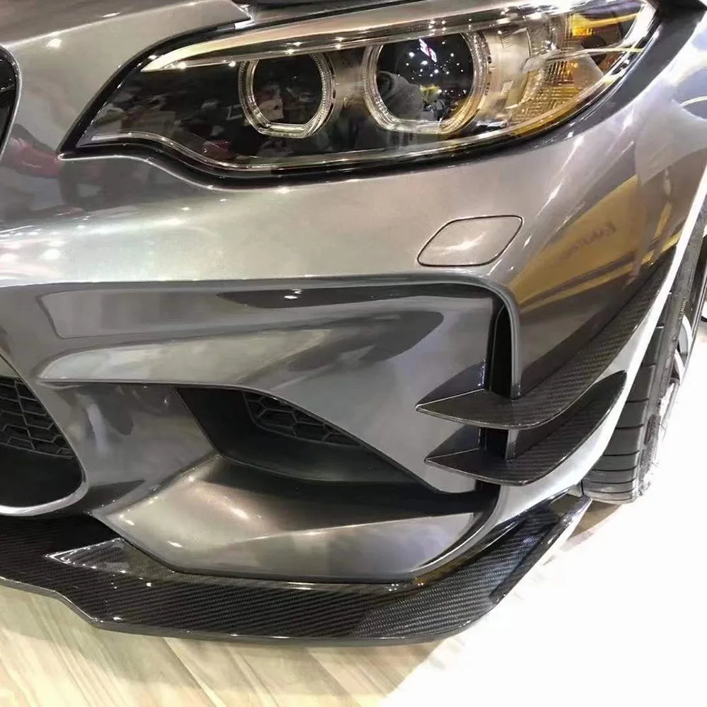 BMW M2 F87 2016-2021 Carbon Fibre Front Bumper Canards - Pair