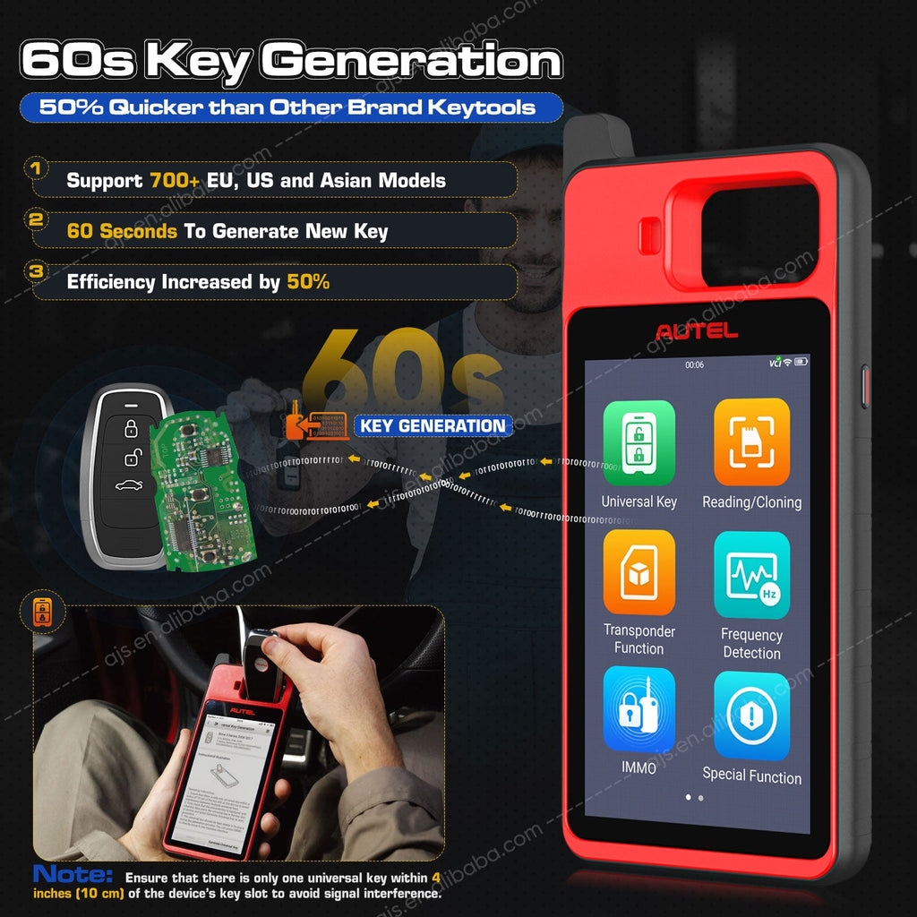 Autel MaxiIM KM100 X E Key Programing OBD2 Scanner Code Reader Automotive Key Programmer Car Diagnostic Tools Altar KM100X