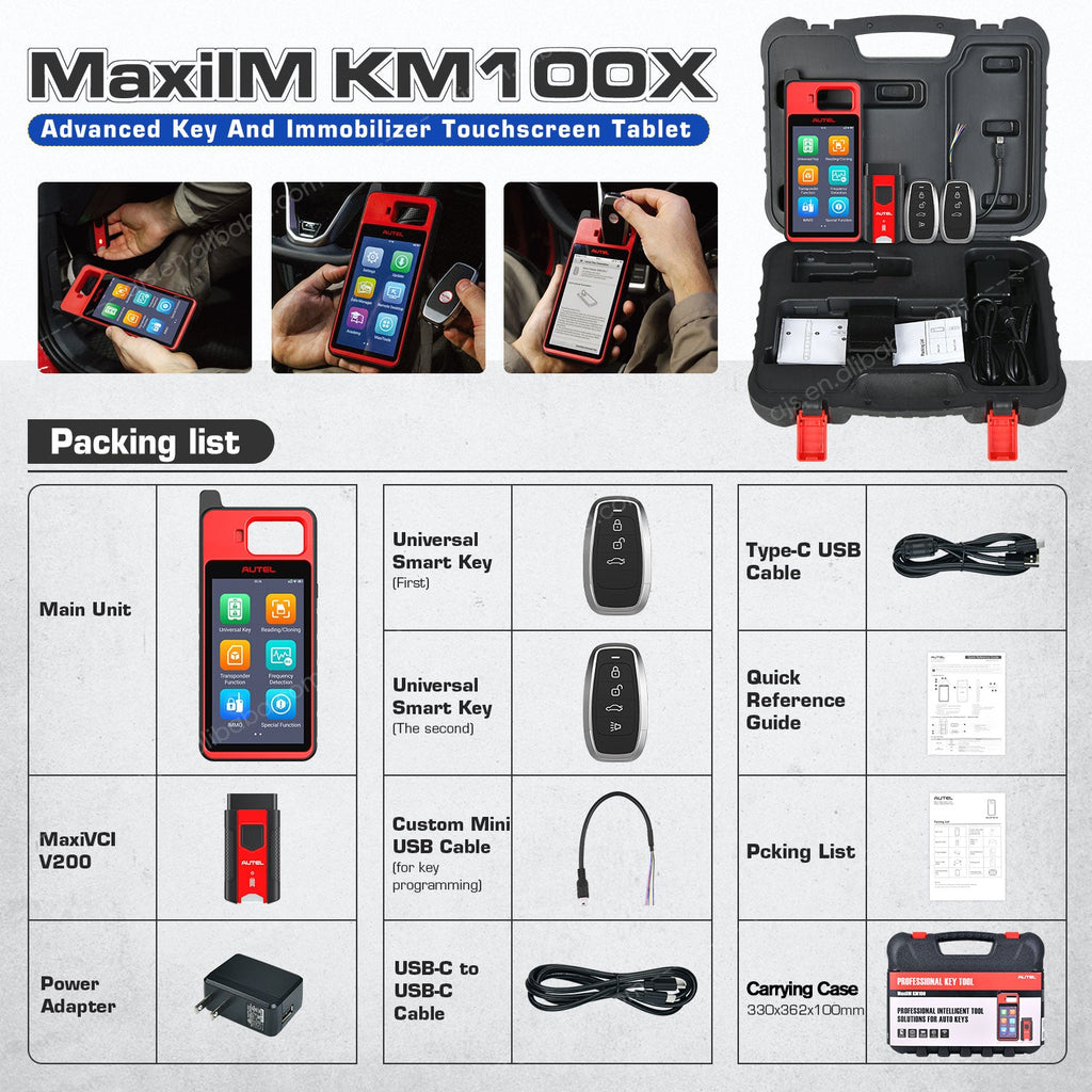 Autel MaxiIM KM100 X E Key Programing OBD2 Scanner Code Reader Automotive Key Programmer Car Diagnostic Tools Altar KM100X
