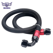 Load image into Gallery viewer, 1 Metre Black Nylon Steel Braided Fuel and Oil Line with 2 x 10AN Fittings