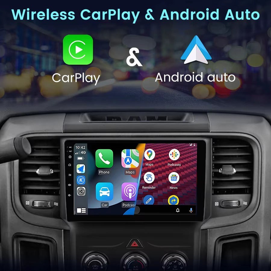 Junsun Carplay Android Auto Car Radio for Dodge RAM 1500 2500 3500 2013-2019 US Stock Car DVD Player Car Radio Head Unit Stereo