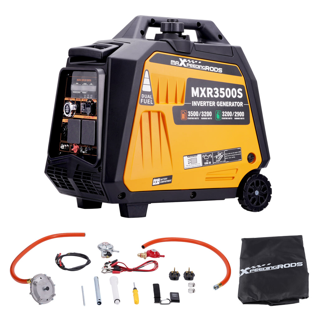 3000W Petrol / Propane (LPG) Inverter Generator Pure AC Power 4-Stroke Engine for Garden