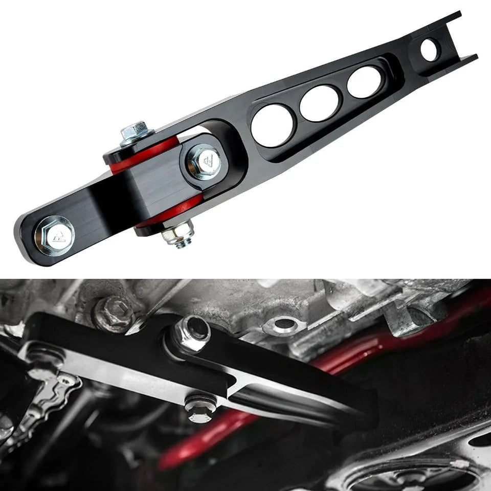 VW Golf GTI MK7 2015+ / Audi A3 8V / TT 8S Aluminium Spherical Pendulum Dogbone Mount, Black and Red