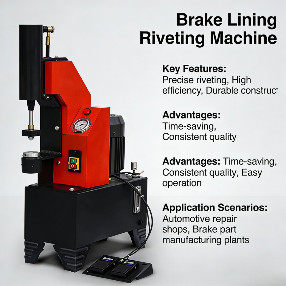 Industrial Grade Brake Shoe Riveting Machine Heavy Duty Steel Body for Large Fleet Maintenance Fast Delivery
