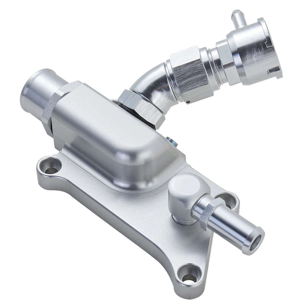 K-Series K20Z3 K24 Upper Coolant Thermostat Housing with Straight Elbow Filler Neck - Aluminium