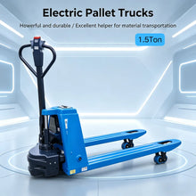 Load image into Gallery viewer, Premium 1.5Ton Full Electric Pallet Mover, Smooth Driving Safe Control, Perfect Choice for Workshop Warehouse Cargo Stacking