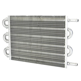 Universal 6 Row Tube and Fin Aluminium Transmission Oil Cooler 15.5 x 7.5 x 0.75 Inch - Silver