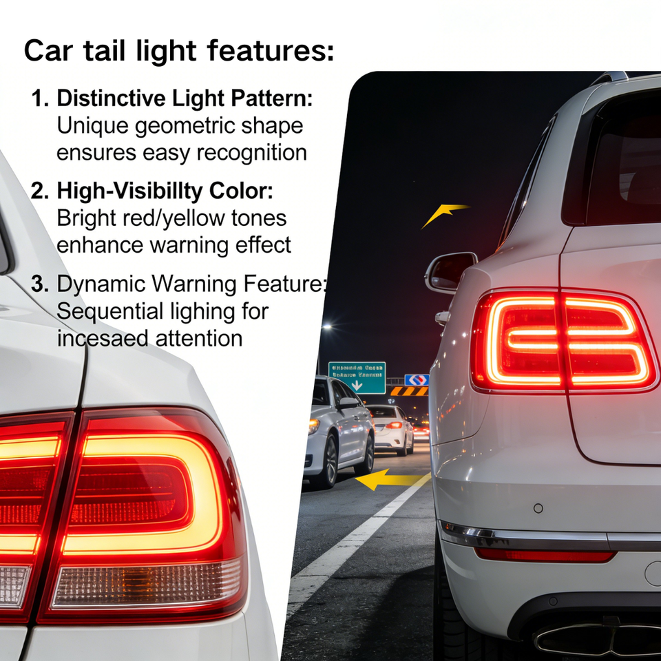 Custom LED Light Source for Toyota Corolla Quattro,Clear Lens Plastic Housing,Natural White Light Perfect for Rear Fog Scenes