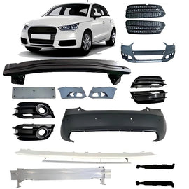 Audi A1 8X 2014–2017 Front & Rear Bumper Parts: Fog Lamp Cover, Grille, Spoiler, Reinforcement 8X0807065 8XA807065