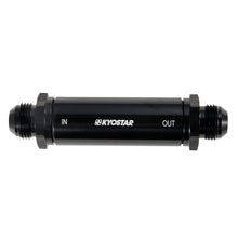 Load image into Gallery viewer, Universal AN8 Slim Line Inline Fuel Filter with 30 Micron Bronze Element - Black Aluminium