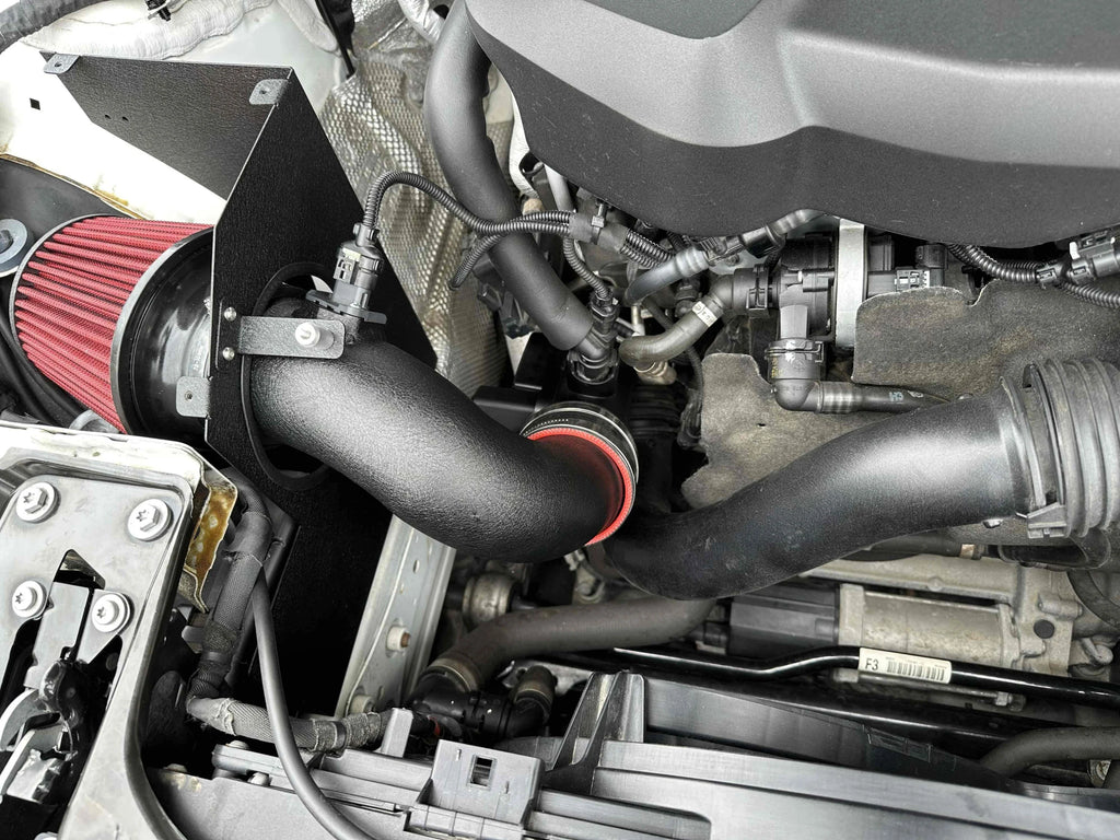 BMW F3X B48 2.0L 3.5 Inch Cold Air Intake System Kit - Black and Red Aluminium, Fits 320i 330i 420i 430i 230i