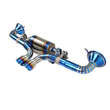 Load image into Gallery viewer, Porsche 911 992 GT3 2021+ 4.0L Titanium Valved Catback Exhaust System Blue Heat-Treated Finish