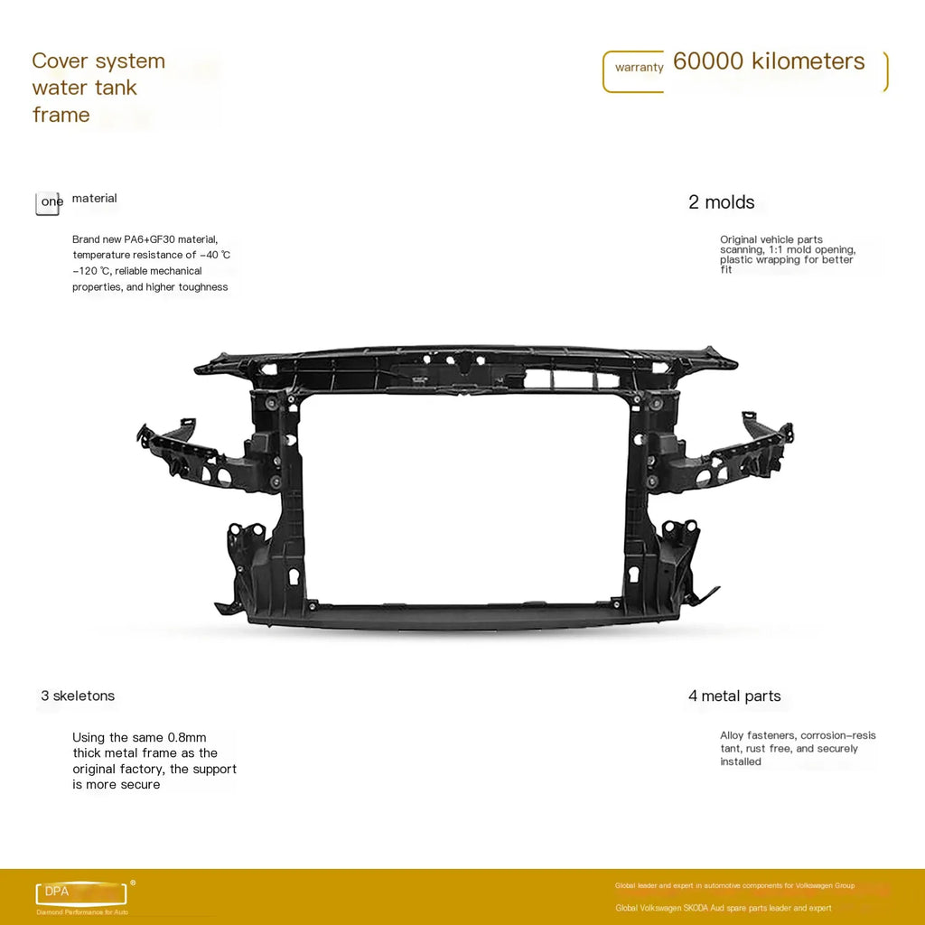 Audi A6 C7/C8 & A7 Sportback Front Radiator Support Carrier Black 4K0805594
