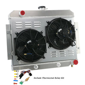 3-Row Radiator and Shroud Fan Kit for 1973-85 Jeep CJ5 CJ7 Chevy 350 V8