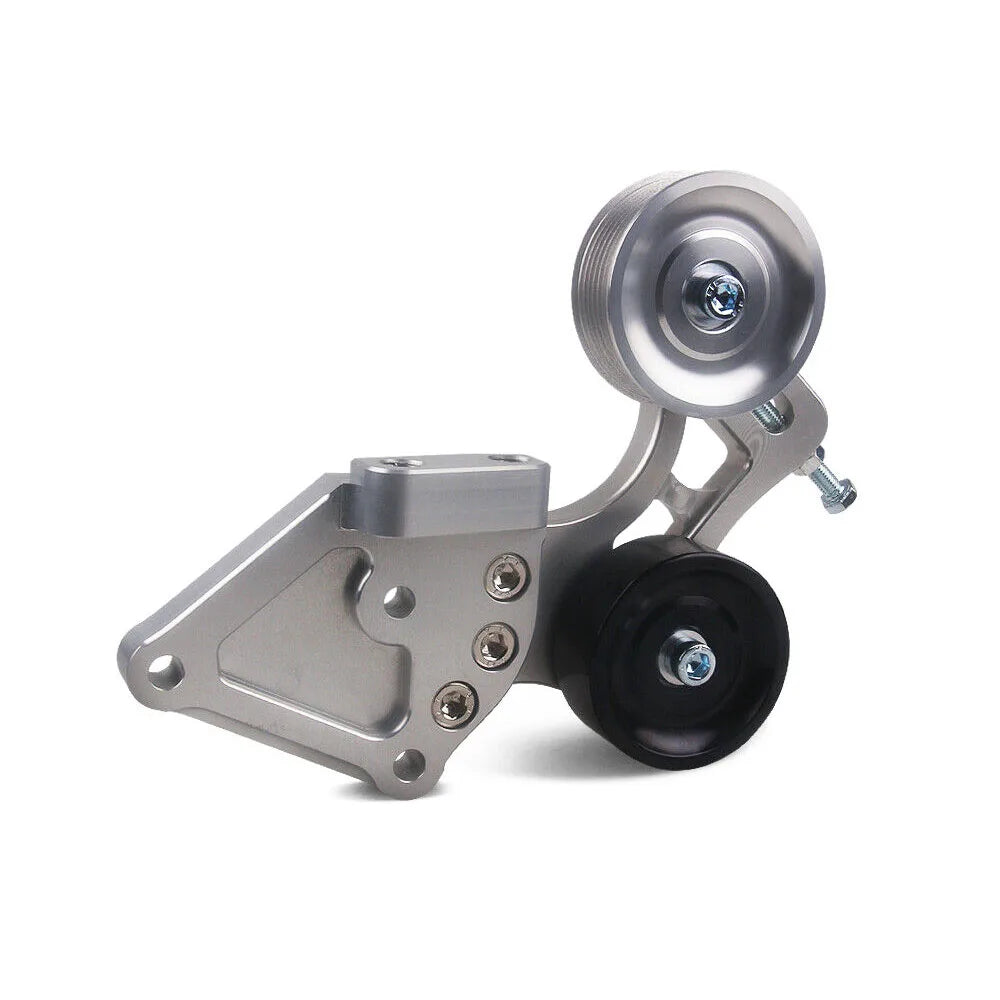 K20 K20A K-Series Side Mount Pulley and Bearing Kit for K Swap - Silver Aluminium