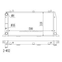 Load image into Gallery viewer, Cooling Radiator For Audi 80 Quattro 80 IV Avant Cabriolet Coupe 1986-1992 core size 485*468*62 mm