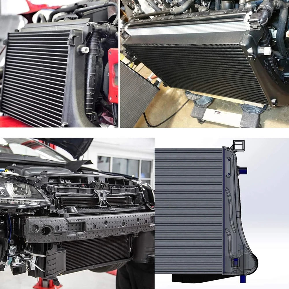 VW Golf Mk7 GTI / Golf R / Audi A3 S3 8V 1.8T 2.0T 70mm Competition Intercooler - Black